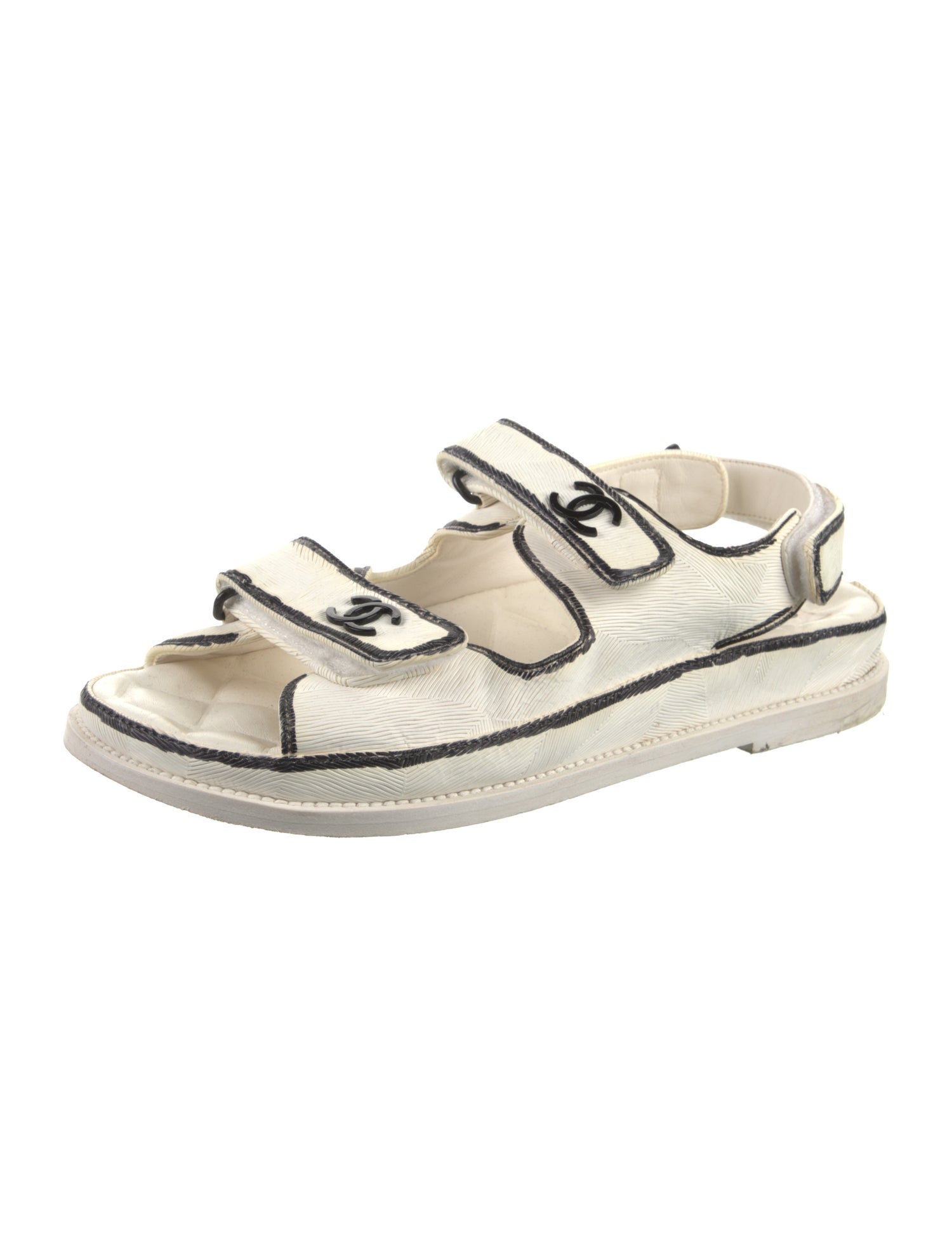 Chanel 2022 Interlocking CC Logo Sandals